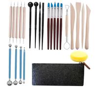 POPETPOP Set Doutils de Sculpture Acier Inoxydable pour Argile Modelage et Gravure de Poterie Fournitures de Poterie Résistantes pour Sculpture Découpe et Lissage