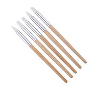 POPETPOP Set D'outils en Argile 5 Pièces pour Sculpture Outils De Poterie en Silicone Doux Tige en Bois Fournitures D'atelier pour Étudiants Et Amateurs d'art