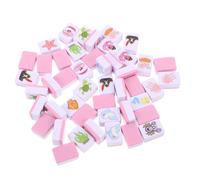 POPETPOP Set Mahjong Motif Animaux Marins Jeu de Société Portable pour Fête de Noël Jeu de Tuiles Mer pour Adultes et Garçon Fille Accessoires de Mahjong pour Escape Seaside