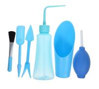 POPETPOP Set Outils de Jardinage pour Plantes Kit Complet avec Mini Truelle Arrosoir Seau Transplantoir et Brosse Couleur Bleue