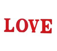 POPETPOP Signe d'Amour en Bois Rouge Love Lot de 4 set de Lettres Décoratives Décoration Créative pour Table et Mur Ornement Élégant pour Mariage Fête Saint-Valentin et Intérieur