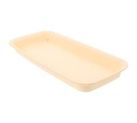 POPETPOP Soucoupe Rectangulaire en Plastique 30 CM pour Pots de Fleurs Bac à Eau pour Jardinières Plateau D’Égouttage Blanc Bord Ondulé Adapté Intérieur et Extérieur Support Gain de