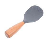 POPETPOP Spatule à Riz Silicone avec Manche Antidérapant Résistante Chaleur Compatible Cuiseur Riz Ustensile de Cuisine Non Adhérent pour Servir et Remuer