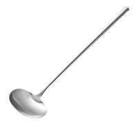 POPETPOP Spatule Wok Acier Inoxydable avec Manche Long Brûlure Louche Inox pour Cuisine Professionnelle et Maison Capacité pour Sauté et Cuisson