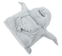 POPETPOP Statue Décorative de Bouddha Compacte et Stable en Grès pour Aquarium, Style Traditionnel Décoration la Maison Bureau