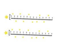 POPETPOP Stickers Muraux de Croissance Étoiles pour Garçon et Filles, Autocollants Pvc 30x45 Cm, Décoration Chambre Bébé et Maternelle, Mesure Hauteur Garçon et Filles, Lot de 2 Feuilles