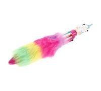 POPETPOP Stylo à Bille Peluche Multicolore Licorne Doux pour Garçon et Filles, 6 Couleurs Arc-en-ciel, Stylo à Gel Mignon pour Journal et Fournitures Scolaires, Prise en Main Confortable,