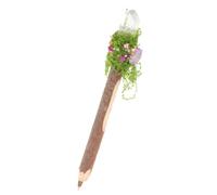 POPETPOP Stylo à Bille Rustique avec Grip en Bois à Texture D'écorce et Pointe Moyenne 0,7mm Encre Noire, Design Naturel Créatif pour Longues Sessions D'écriture la Maison