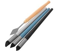 POPETPOP Stylo Estompeur pour Pastels à L’Huile avec Tête en Éponge Souple Kit 4 Pièces Comprenant 3 Pinceaux de Mélange et 1 Grattoir Outil Léger et Portable pour Artistes Croquis et