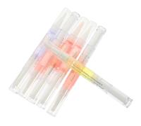 POPETPOP Stylo Soin des Ongles Cuticules 6pcs en Plastique Portable pour Manucure et Pédicure, Lissage des Peaux Mortes et Nutrition Peau