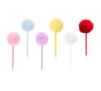 POPETPOP Stylos à Bille Fantaisie Encre Stable en Peluche Lot de 6 et Design Créatif Portables et Originaux pour Doodling et Cartes Faites Main