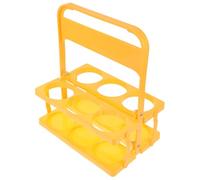 POPETPOP Support à Bouteilles Portable Pliable Bouteilles avec Poignée Porte-Boissons Réutilisable pour Bière et Vin Rack Pratique pour Bar Pique- et Barbecue Couleur Jaune