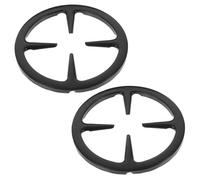 POPETPOP Support à Cafetière en Fer Noir 2pcs Surface Lisse sans Bavures pour Gazinière à Gaz, Étagère Ronde Solide pour Cuisiner et Préparer le Café la Maison