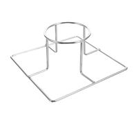 POPETPOP Support à Dinde, Rôtissoire à Poulet Verticale en Acier Inoxydable, Argenté, pour Barbecue Extérieur et Camping, Support Stable, Gain de Temps et D'effort