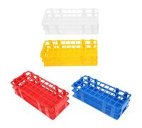 POPETPOP Support à Tubes à Essai en Plastique Rangement à Accès Rapide 4 Pièces Support de Tubes de Laboratoire Détachable Portable pour Expériences Scientifiques Stockage de Perles