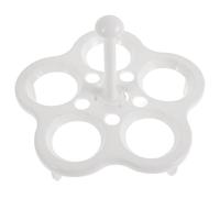 POPETPOP Support à Œufs Vapeur Rond en Plastique 2 Pièces, Résistant Haute Température, 5 Trous, Compatible Cuiseur Vapeur, Panier Cuisson Œufs pour Cuisson Saine