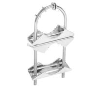 POPETPOP Support D'antenne en Fer Argenté Boulon M6u pour Mât de Fixation, Offrant Stabilité Renforcée et Facilité D'utilisation pour Stations Météo et Équipements Électroniques