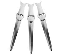 POPETPOP Support de Canne à Pêche en Acier Inoxydable Solide, Piquet de Sol Stable et Résistant la Corrosion, Pack de 3 Pièces pour Plage et Sable