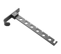 POPETPOP Support de Cintre Pliable en Aluminium Spatial Noir Étendoir Mural sans Perforation Bar à Vêtements Escamotable pour Balcon Salle de Bain Buanderie - Organisateur de Maison