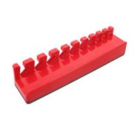 POPETPOP Support de Clé Pneumatique Rouge en Plastique avec 10 Emplacements, Base Élargie et Fixation Murale pour Accès Rapide, pour Tiroirs et Lignes D'assemblage