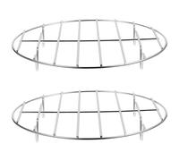POPETPOP Support de Cuisson Stable et Facile à Nettoyer Rond en Acier Inoxydable à Quatre Pieds pour Barbecue pour Cuire Ailes de Poulet et Aliments la Vapeur Four