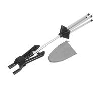 POPETPOP Support de Défroisseur Noir en Alliage D'aluminium Pliable Système Multifonction et Paquet de Rangement, pour Pantalons et Jupes en Appartement ou Voyage