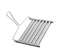 POPETPOP Support de Grillade Portable Inoxydable pour Saucisses Accessoire de Camping Barbecue Extérieur Outil Pratique pour Jardin