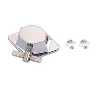 POPETPOP Support de Jambe pour Tom Basse en Métal Argenté Plaque de Base Solide pour Batterie Tom Accessoire Percussion Compact et Léger Compatible Montage sur Rack de Batterie