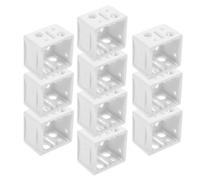 POPETPOP Support de Jardinière Blanc en Abs, 10 Pièces, Montage Interne et Externe, Équerre Métallique Robuste pour Stores et Volets Roulants