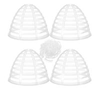 POPETPOP Support de Jupe pour Poupée 4 Pcs 11 CM avec Bordure en Dentelle 10 Yards Armature Stable pour Mini-Poupées Accessoires pour Jupon et Présentoir D’Exposition pour Collection et