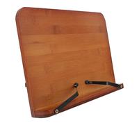 POPETPOP Support de Lecture en Bambou Marron, Étagère de Bureau Multifonctionnelle Petite Taille, pour Bibliothèques et Bureaux à Domicile
