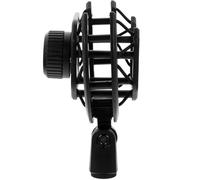POPETPOP Support de Microphone Antichoc Pratique en Plastique Noir Structure Stable, pour Conférences et Lectures, Accessoire pour Microphone