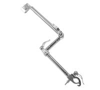 POPETPOP Support de Parapluie Pliable en Trois Parties Réglable à 360° pour Fauteuil Roulant, Scooter et Poussette, Fixation par Pince Sécurisée pour Guidon de 22 à 43 Mm, Accessoire