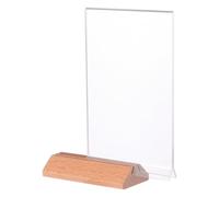 POPETPOP Support de Présentation en Acrylique pour Menu de Table, Porte-panneau Transparent Facile à Nettoyer, pour Mariage et Commerces