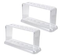 POPETPOP Support de Rangement pour Tubes à Essais en Plastique Réutilisable et Lavable, Porte-tubes 6 Trous, Lot de 2 Pièces pour Laboratoire Scientifique