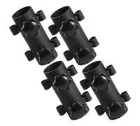 POPETPOP Support de Tente Camping 4pcs en Acier Réglable Grosse Ouverture, Fixation Robuste pour Parasol et Poteau de Tonnelle, pour Camping en Plein Air