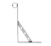 POPETPOP Support de Tringle à Penderie Résistant la Rouille avec Design Triangulaire Stabilisateur Robuste en Acier Inoxydable Argenté pour Petits Appartements