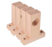 POPETPOP Support de Tringle à Rideau en Bois Solide Trou de 3 Cm Lot de 4 Pièces Design Simple et Fiable pour Penderie ou Porte-Manteau