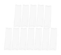 POPETPOP Support D'étiquette avec Adhésif Double Face en Acrylique Transparent 12 Pièces Réutilisable Installation Facile, pour Cartes de Prix et Numéros de Table en Bureau ou Hôpital