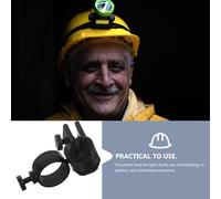 POPETPOP Support Lampe Casque Sécurité Clip pour Lampe Frontale Fixation sans Perçage Léger et Accessoire Chantier et Pompier