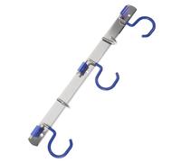 POPETPOP Support Mural Multi Usage sans Perçage Acier Inoxydable avec Crochets Multiples pour Salle de Bain Porte Serviettes Balais et Rangement Organisé