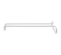 POPETPOP Support Porte-Verres à Vin en Fer Noir, Rangement Suspendu Compact pour Verres à Pied, Étagère Murale pour Bar Cuisine, Modèle B Blanc, Solution Pratique pour Espaces Réduits