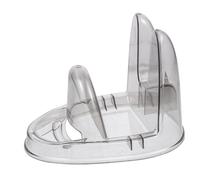 POPETPOP Support Pot Couvercle et Cuillère Transparent Gris Organisateur Cuisine pour Ustensiles et Couvercles de Poêles Rangement Compact pour Plan de Travail