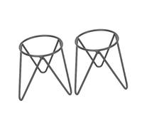 POPETPOP Support Pour Boule De Cristal Métal Géométrique 2 Pièces Pour Plantes Hydroponiques Salon Chambre Bureau Vase En Verre Transparent Décor Nordique