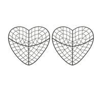 POPETPOP Support pour Couronne de Cœur 2 Pcs Grille Métallique Base pour Composition de Fleur Artificielle Décoration Saint-Valentin Mariage Création DIY Accessoire Léger et