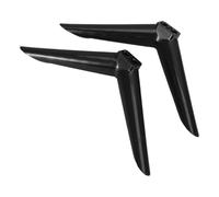 POPETPOP Support pour Télévision à Écran Plat en Plastique Noir avec Vis de Fixation, Pieds Larges et Épais pour Stabilité, Compatible Large, Accès Pratique aux Ports, 1 Paire