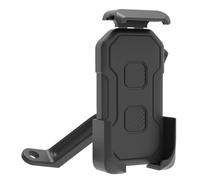 POPETPOP Support Téléphone Vélo Noir en Abs Rotation et Angle Réglable, Compatible pour Cyclisme et Ouverture Miroir Arrière 8-10 Mm