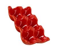 POPETPOP Support Œufs Réfrigérateur Céramique Élégant et Pratique Porte Œufs Antichoc pour Rangement Sécurisé Organiseur de Cuisine pour Conservation des