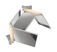 POPETPOP Supports De Perchoirs à Pigeons en Acier Inoxydable Et Bois Naturel, Robuste Et Lisse, Lot De 2 Pièces, pour Cages à Oiseaux Et Pigeonniers, Adapté Aux Pigeons Et Oiseaux Moyens Et Grands