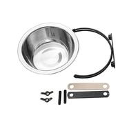 POPETPOP Suspendue pour Animaux De Compagnie en Acier Inoxydable 17cm Bol Hygiénique pour Chien Chat Lapin Facile à Nettoyer pour Cage Et Transport